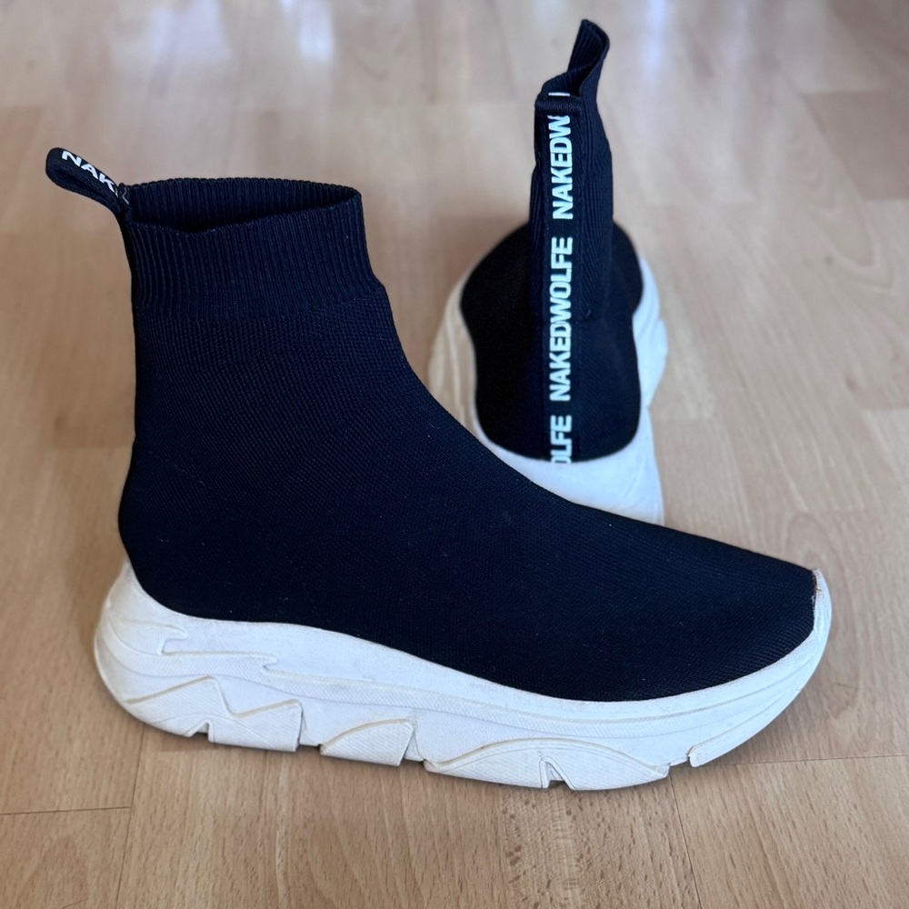 NAKED WOLFE “Dice” High-Top Sock Sneakers Size 37